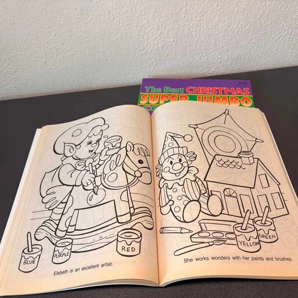 Creative Child Press Coloring Books Kids OS Multi Like New Vintage Christmas 2pk